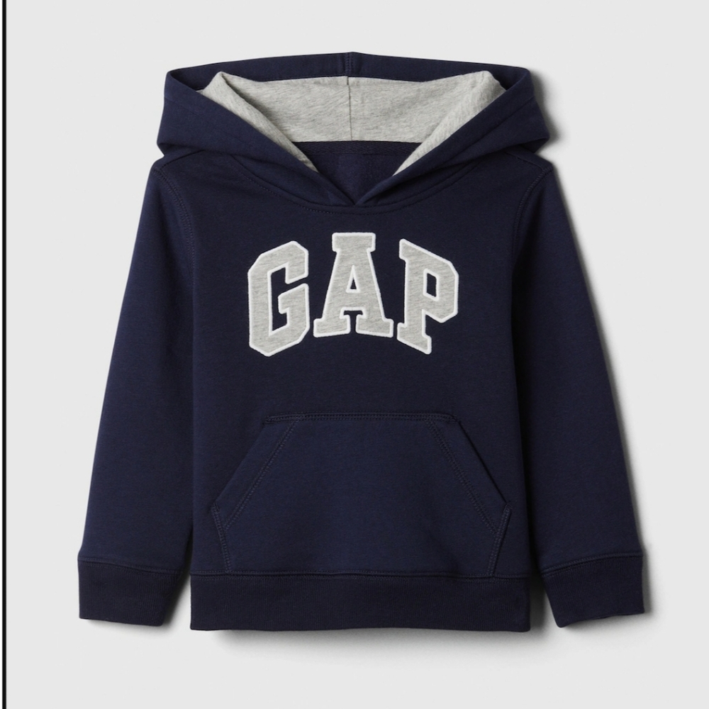 babyGap Logo Navy Blue And Gray Hoodie Toddler 2t NWT